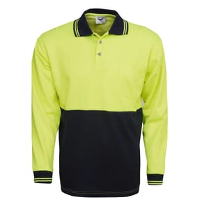 Breathable Hi Vis Polo Cooldry Long Sleeves