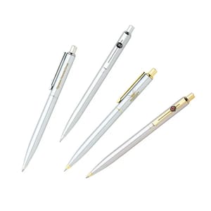 Sheaffer Sentinel Chrome & Gold Ballpoint Pens