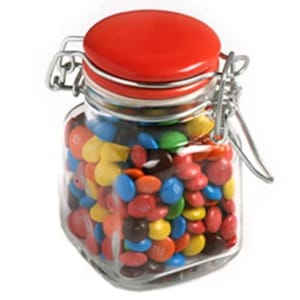 M&M Lollies In Glass Jars