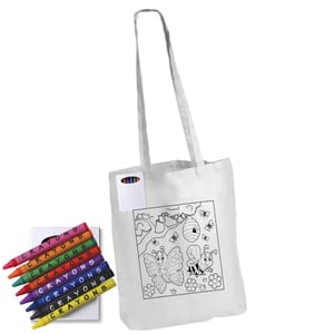 Colour In Large Printed Tote Bags