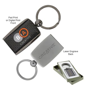 Deluxe Branded Carbon Fibre Keyrings
