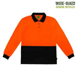 Workguard Recycled Hi Vis Longsleeve Polos