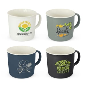 Logo Printed 330ml Porcelain Mugs