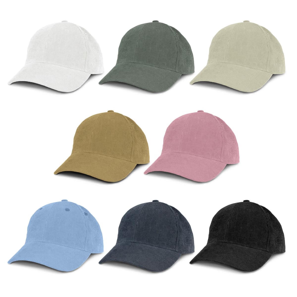 6 Panel Corduroy Caps Personalised