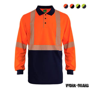 Workguard Recycled Hi-Vis Long Sleeve Polos