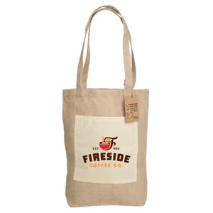 Slim Gusset Logo Emblazoned Jute Bags