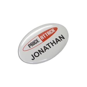Fintex Button Badges Oval 65 x 45mm