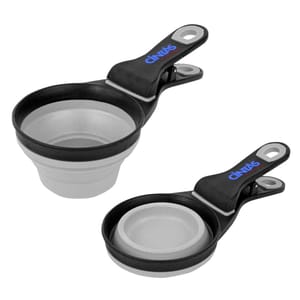 Pet Food Scoop & Clips Collapsible Silicone