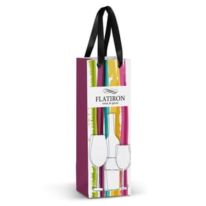 Champagne Ribbon-Handled Premium Paper Bag