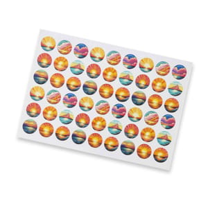 26cm Matte Sticker Sheet - Circle
