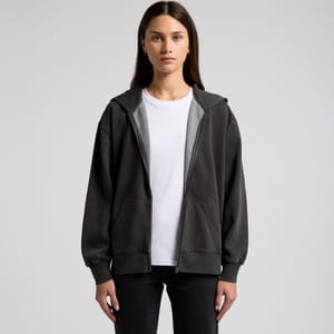 Wo's Relax Faded Zip Hoodies