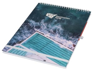 Athena A4 Wiro Top Bound Notebook - Via Air