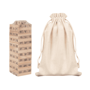 Jenga Sets In Calico Bags