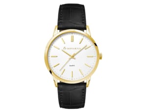 Simba Men Watch (Gold), Leather Strap