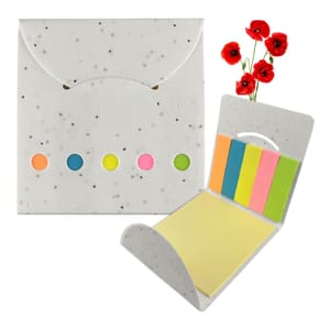 Sticky Note Pad with Corn Poppy Seeds