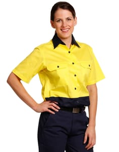 Ladies' Hi-Vis Short Sleeve Safety Shirt