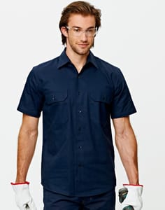 Cotton Short Sleeve Work Shirt