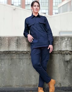 Unisex Winter Closed Front Work Shirt