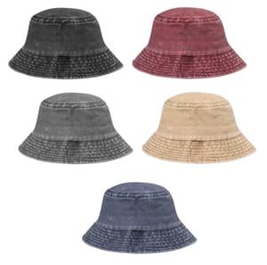 Washed-Look Cotton Bucket Hats