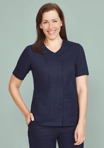 Parkfit Women's Zip Front Crossover Scrub Top