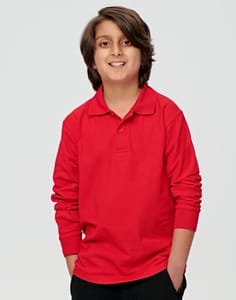Kids Pique Long Sleeve Polos
