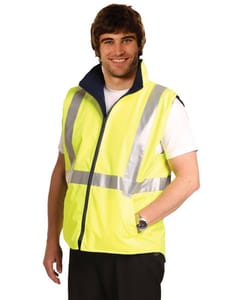 Hi-Vis Reversible Vest With Pattern  Tapes