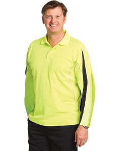 Men's Fresh  Long Sleeve Hi-Vis Polos