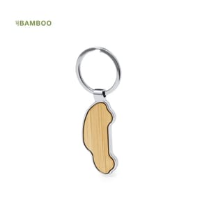 Bamboo & Chromed Keyrings