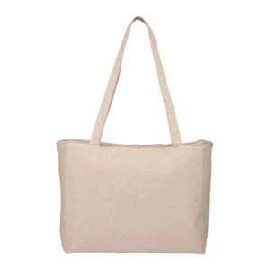 Hillsby Zippered Cotton Canvas Shopper Tote Bags