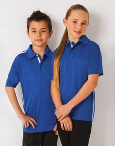 Kids Dry Short Sleeves Contrast Polos