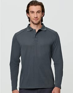 Men's Bamboo Charcoal Long Sleeve Polos