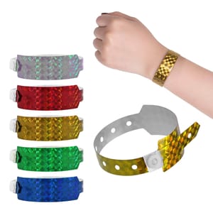 Shimmer Holographic Wristbands – 25mm - rush