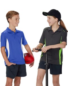 Kids' Cooldry Contrast Interlock Polos