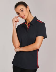 Lads Cool Short Sleeve Contrast Polos