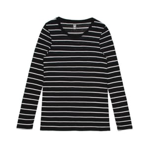 Wo's Fine Stripe L/S Tees