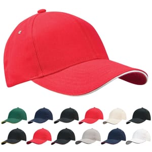 Cotton Sandwich Peak Caps