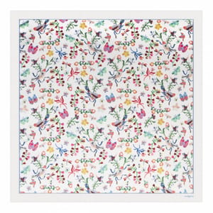 Cacharel Butterfly White Silk Scarves