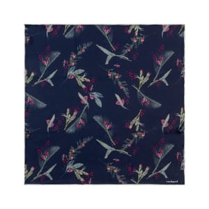 Cacharel Iris Navy Silk Scarves