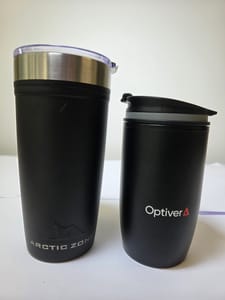 black custom printed insulated bottles