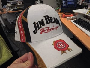 branded cap with logo
