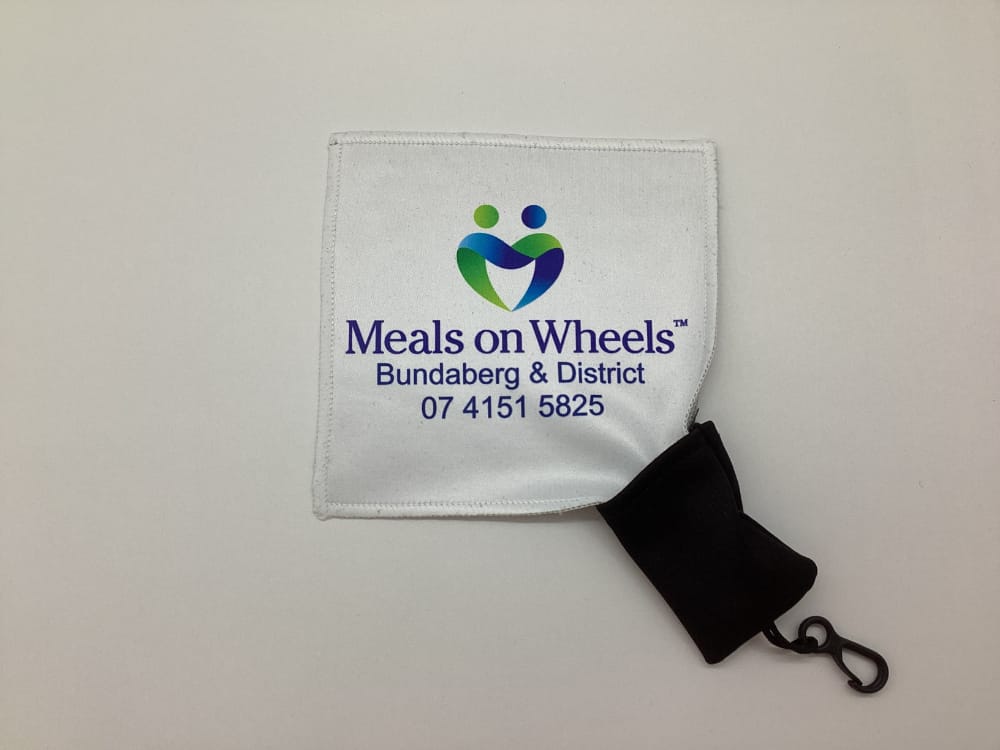 Branded microfibre keyring