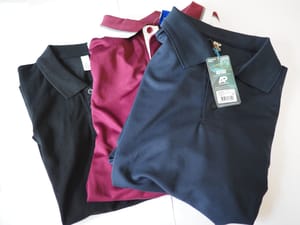 branded polos in different colors