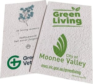 Custom branded Seedsticks Seed Paper Postcards